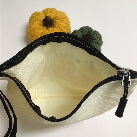 Fall Pumpkin Spice Latte Coffee Cosmetic Bag Canvas Zip Happy Fall Y’all NEW - Picture 6 of 11